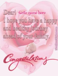 Congrats Mom For First Baby Wish With Name
